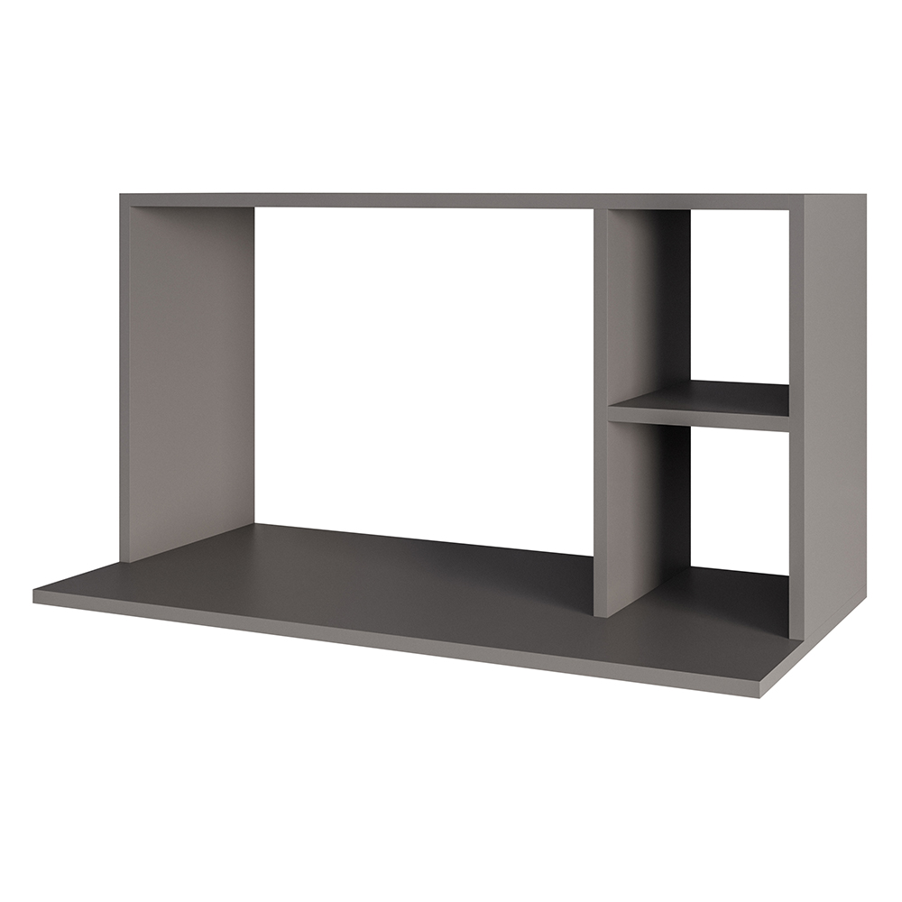 Suporte Micro-Ondas Forno Armário Aéreo 80cm 2 Prateleiras Maya M24 Grafite - Mpozenato