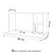Suporte Micro-Ondas Forno Armário Aéreo 80cm 2 Prateleiras Maya M24 Grafite - Mpozenato