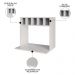 Suporte Micro-Ondas Forno Armário Aéreo com Adega 60cm Lótus M24 Branco - Mpozenato