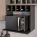 Suporte Micro-Ondas Forno Armário Aéreo com Adega 60cm Lótus M24 Preto - Mpozenato