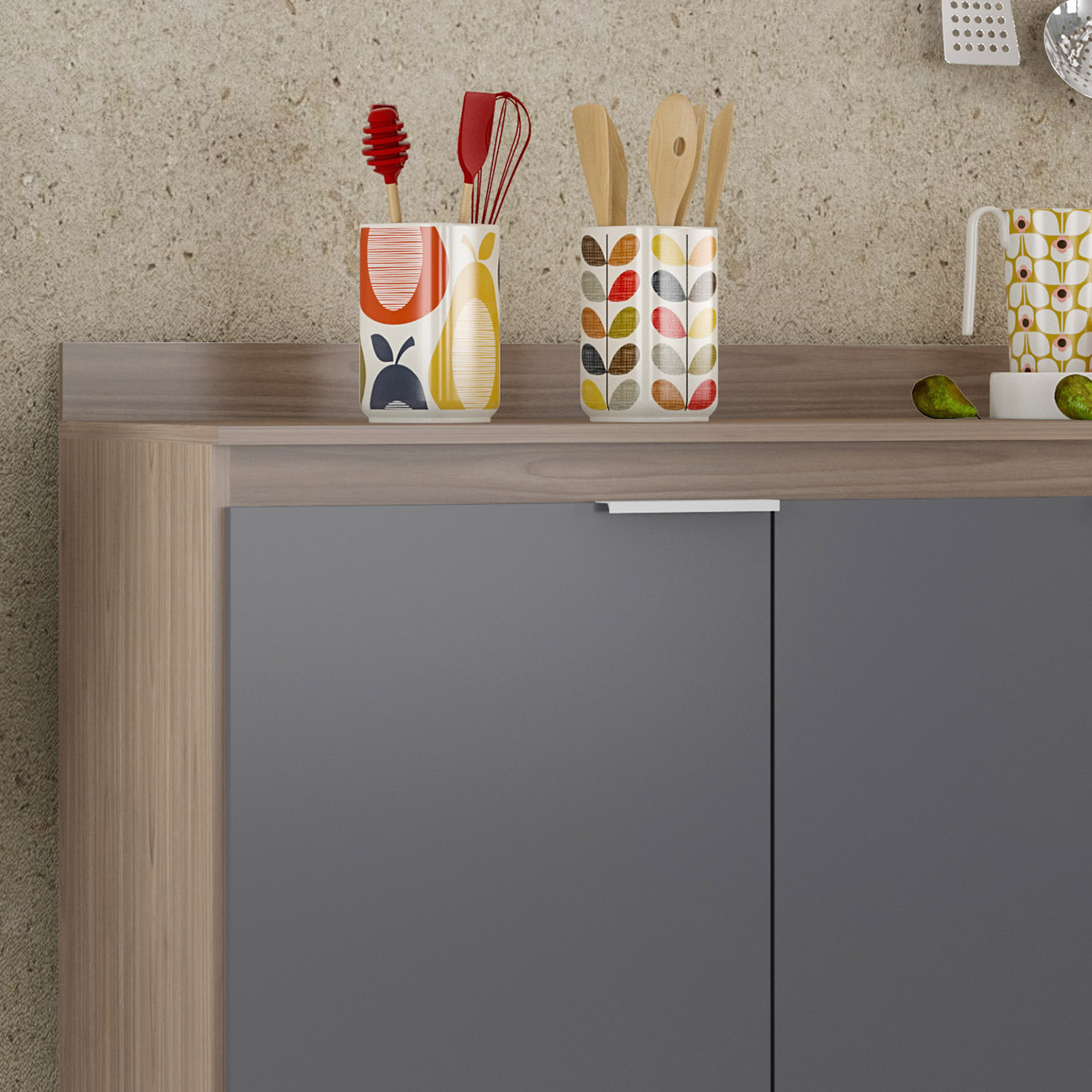 Tampo Para Balcão de Cozinha 148cm MDP Z34 Freijó           - Mpozenato