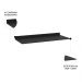 Tampo Para Balcão de Cozinha 178cm MDP Z34 Preto            - Mpozenato
