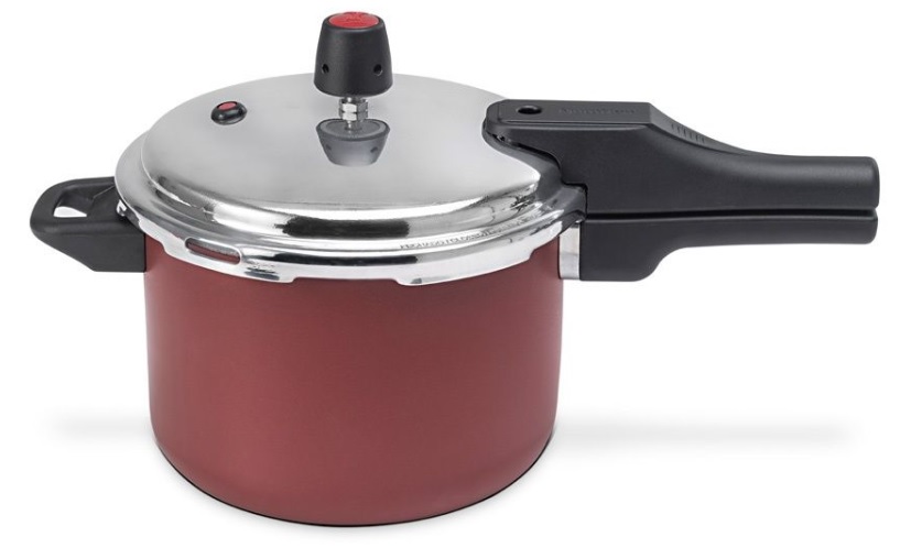 Panela de Pressão vermelha Fechamento Externo 4,5L aluminio Antiaderente Multiflon 73145 