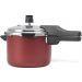 Panela de Pressão vermelha Fechamento Externo 4,5L aluminio Antiaderente Multiflon 73145 