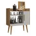 Adega Bar com 1 Porta Retrô 70,4cm Multimóveis CR50106 Cinamomo/Off White