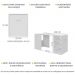 Aparador Bar com Mesa Dobrável  Multimóveis Ibiza FG1000 Branco
