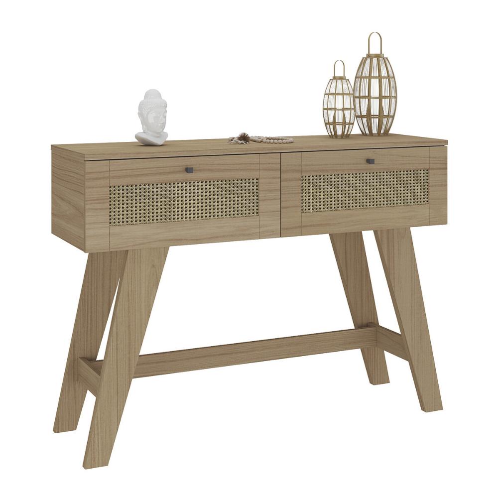 Aparador Buffet 110cm 2 Gavetas Retrô Multimóveis CR50125 Carvalho