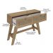 Aparador Buffet 110cm 2 Gavetas Retrô Multimóveis CR50125 Carvalho