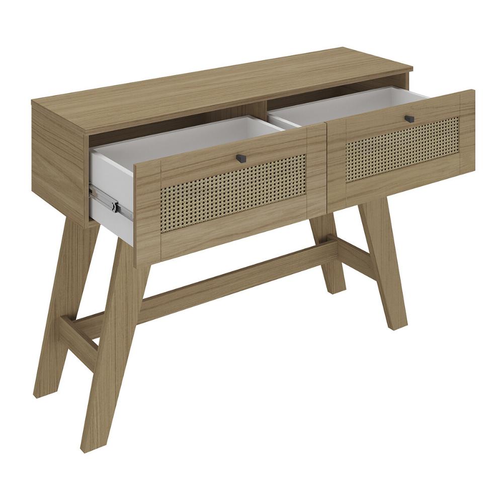 Aparador Buffet 110cm 2 Gavetas Retrô Multimóveis CR50125 Carvalho
