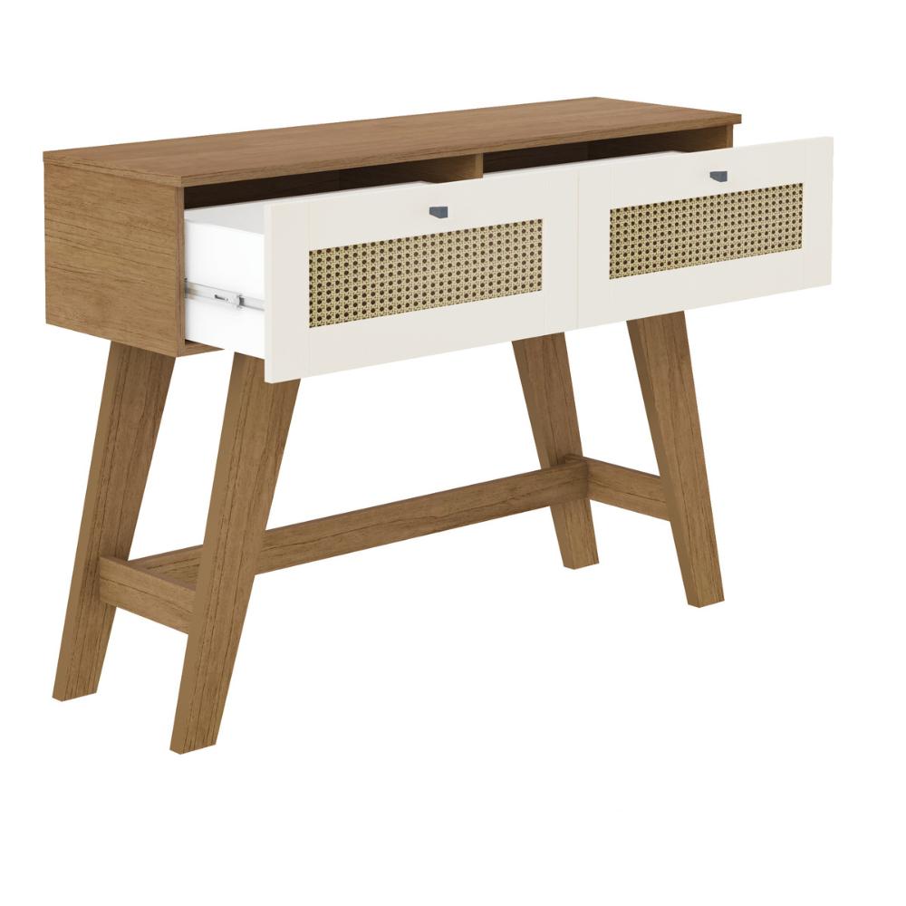 Aparador Buffet 110cm 2 Gavetas Retrô Multimóveis CR50125 Cinamomo/Off White