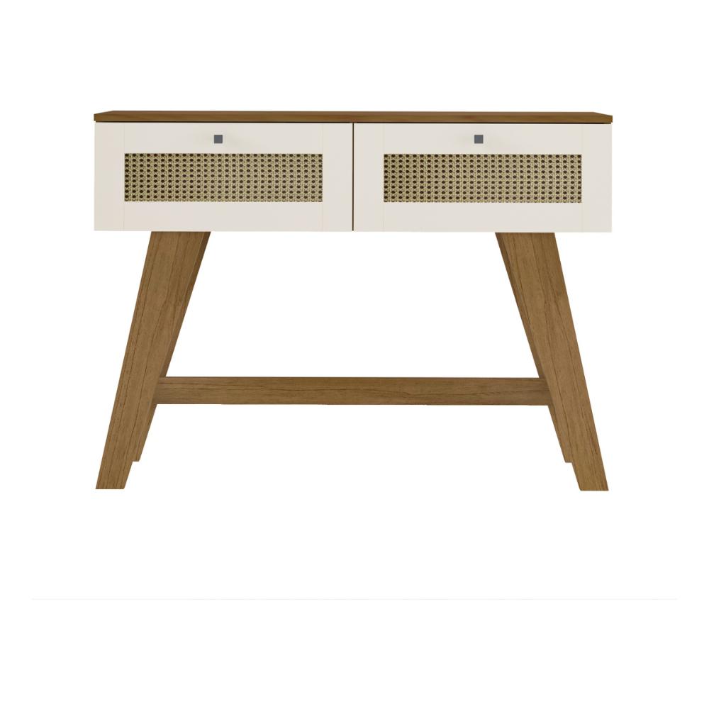 Aparador Buffet 110cm 2 Gavetas Retrô Multimóveis CR50125 Cinamomo/Off White