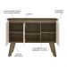 Aparador Buffet 110cm 3 Portas com Pés Retrô Multimóveis CR50128 Pinho/Off White
