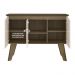 Aparador Buffet 110cm 3 Portas com Pés Retrô Multimóveis CR50128 Pinho/Off White