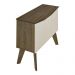 Aparador Buffet 110cm 3 Portas com Pés Retrô Multimóveis CR50128 Pinho/Off White