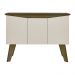 Aparador Buffet 110cm 3 Portas com Pés Retrô Multimóveis CR50128 Pinho/Off White