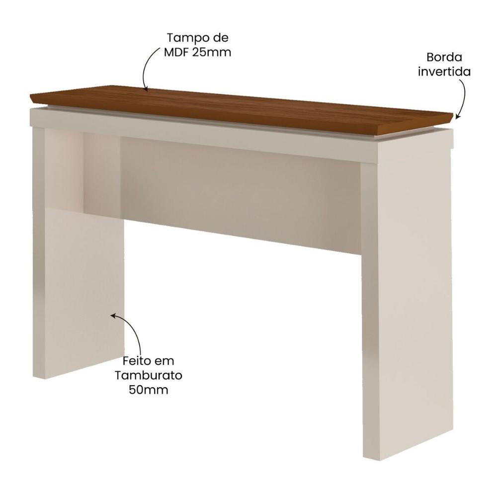 Aparador Buffet 120cm Multimóveis CR50124 Off White/Cedro