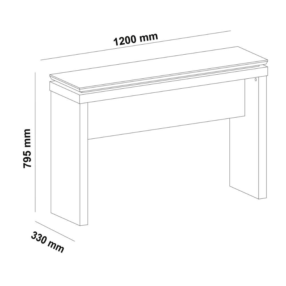 Aparador Buffet 120cm Multimóveis CR50124 Off White/Cedro