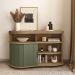 Aparador Buffet 120cm com 1 Porta Flex Multimóveis CR50127 Carvalho/Off White/Menta