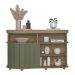 Aparador Buffet 120cm com 1 Porta Flex Multimóveis CR50127 Carvalho/Off White/Menta