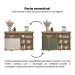 Aparador Buffet 120cm com 1 Porta Flex Multimóveis CR50127 Carvalho/Off White/Menta