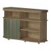 Aparador Buffet 120cm com 1 Porta Flex Multimóveis CR50127 Carvalho/Off White/Menta