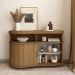 Aparador Buffet 120cm com 1 Porta Flex Multimóveis CR50127 Cinamomo/Off White