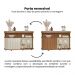 Aparador Buffet 120cm com 1 Porta Flex Multimóveis CR50127 Cinamomo/Off White