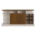 Aparador Buffet 136cm com Adega Embutida Multimóveis MP1100 Off White/Madeirado