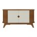 Aparador Buffet 140cm 2 Portas com Pés Retrô Multimóveis CR50129 Cinamomo/Off White
