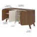 Aparador Buffet 160cm 4 Portas com Pés Retrô Multimóveis CR50126 Off White/Cedro