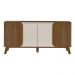Aparador Buffet 160cm 4 Portas com Pés Retrô Multimóveis CR50126 Off White/Cedro