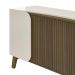 Aparador Buffet 160cm 4 Portas com Pés Retrô Multimóveis CR50126 Off White/Pinho Ripado