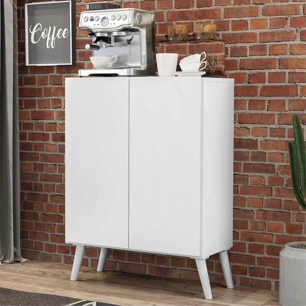 Aparador Buffet 2 Portas Retrô Veneza Multimóveis V3609 Branco