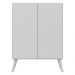 Aparador Buffet 2 Portas Retrô Veneza Multimóveis V3609 Branco