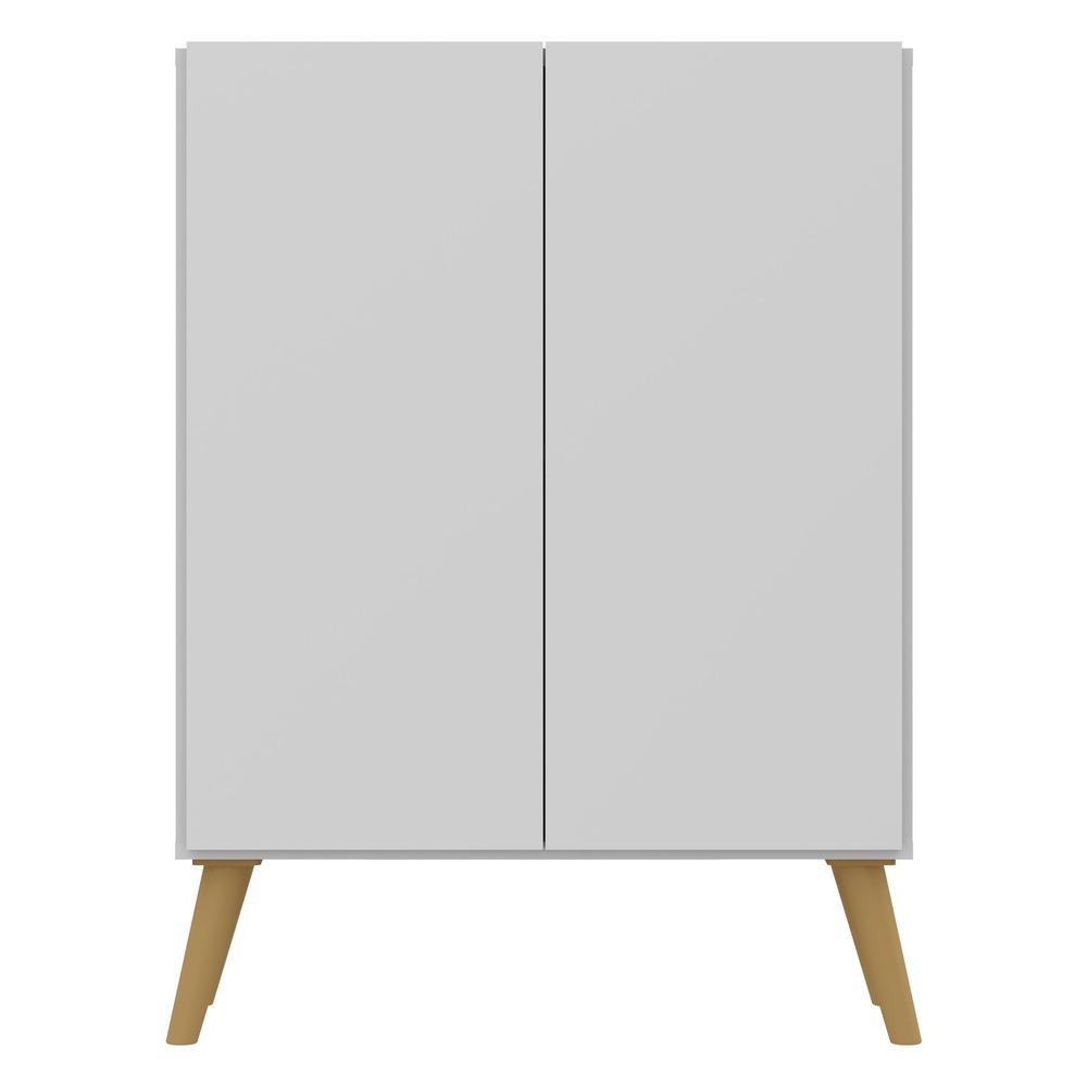 Aparador Buffet 2 Portas Retrô Veneza Multimóveis V3609 Branco/Natural