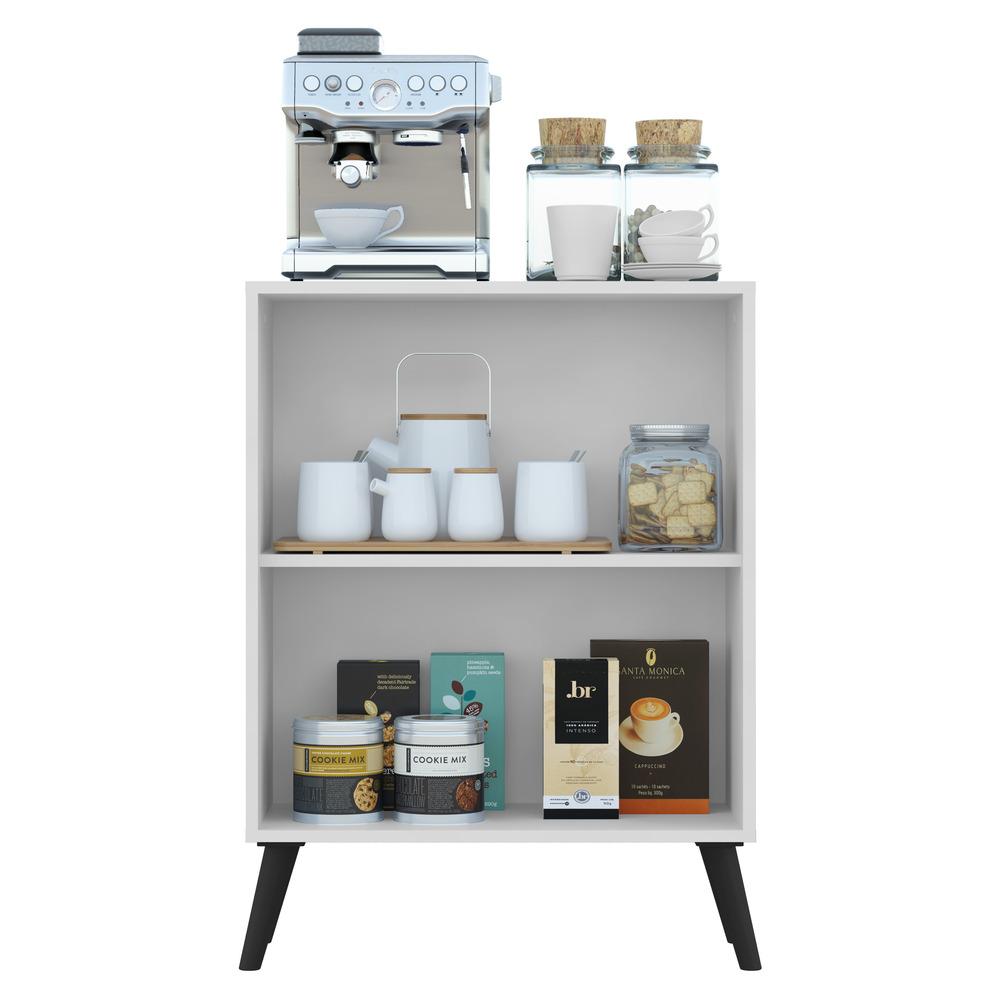 Aparador Buffet 2 Portas Retrô Veneza Multimóveis V3609 Branco/Preto