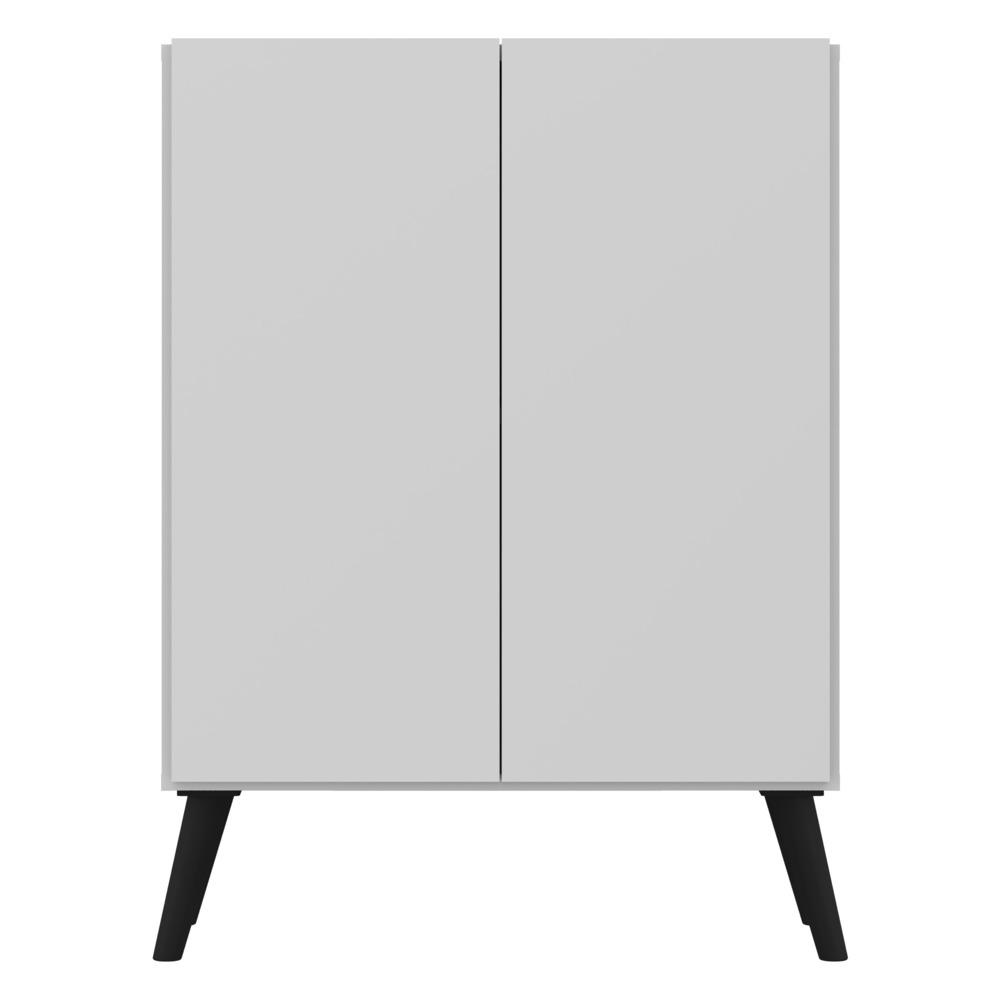 Aparador Buffet 2 Portas Retrô Veneza Multimóveis V3609 Branco/Preto