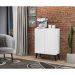 Aparador Buffet 2 Portas Retrô Veneza Multimóveis V3609 Branco/Preto