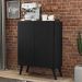 Aparador Buffet 2 Portas Retrô Veneza Multimóveis V3609 Preto