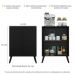 Aparador Buffet 2 Portas Retrô Veneza Multimóveis V3609 Preto