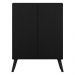 Aparador Buffet 2 Portas Retrô Veneza Multimóveis V3609 Preto