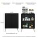 Aparador Buffet 2 Portas Retrô Veneza Multimóveis V3609 Preto/Branco