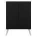 Aparador Buffet 2 Portas Retrô Veneza Multimóveis V3609 Preto/Branco