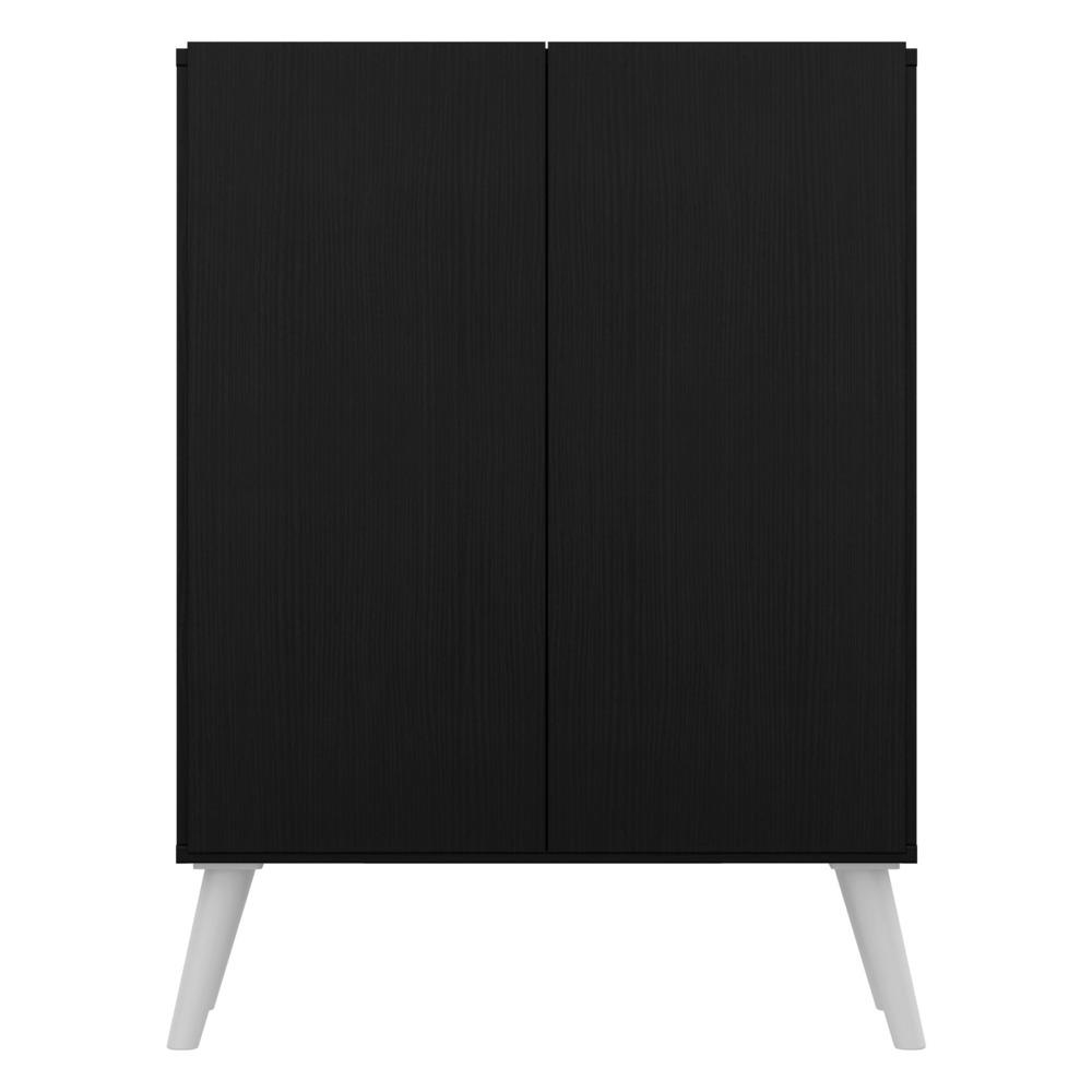 Aparador Buffet 2 Portas Retrô Veneza Multimóveis V3609 Preto/Branco