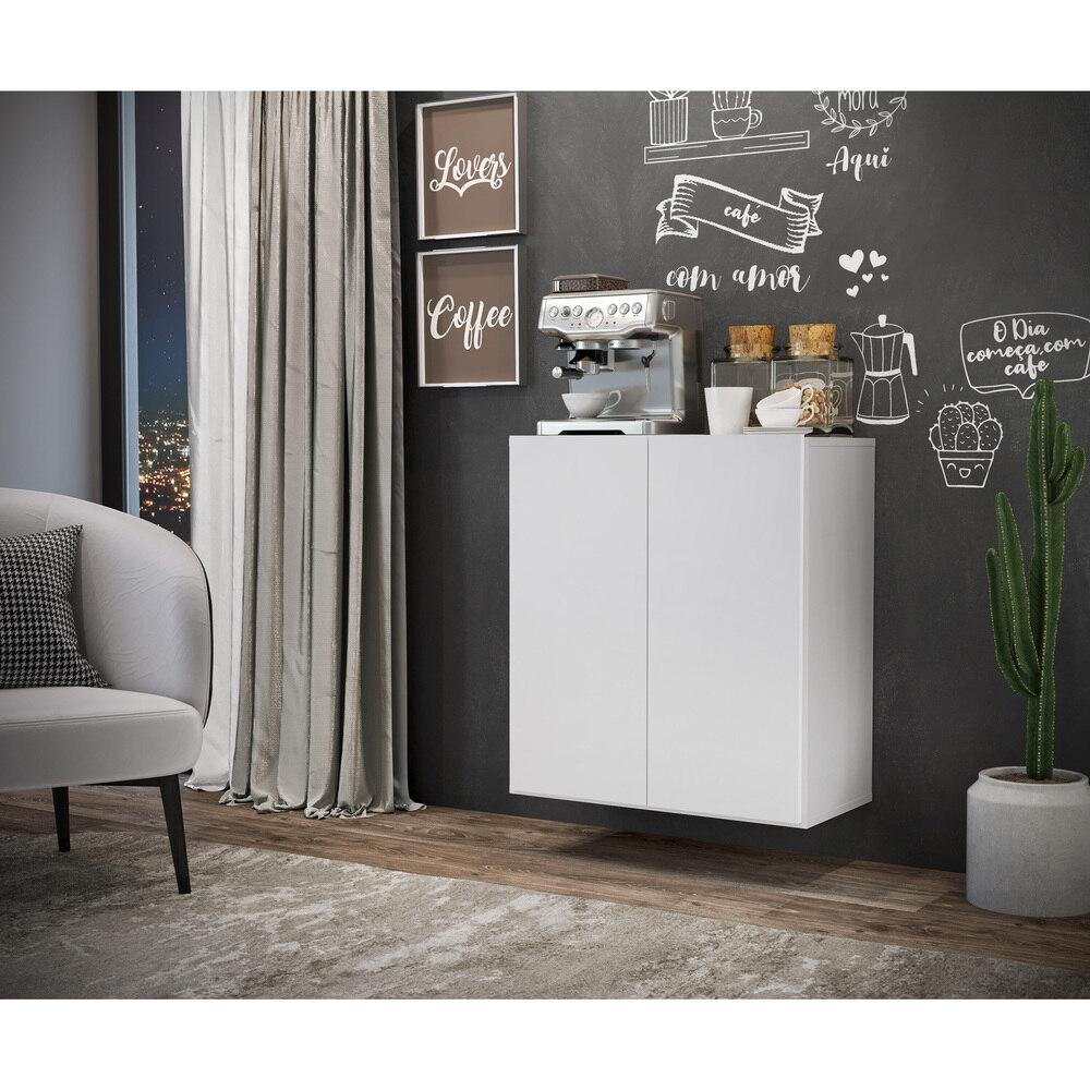 Aparador Buffet 2 Portas Suspenso Veneza Multimóveis V3608 Branco