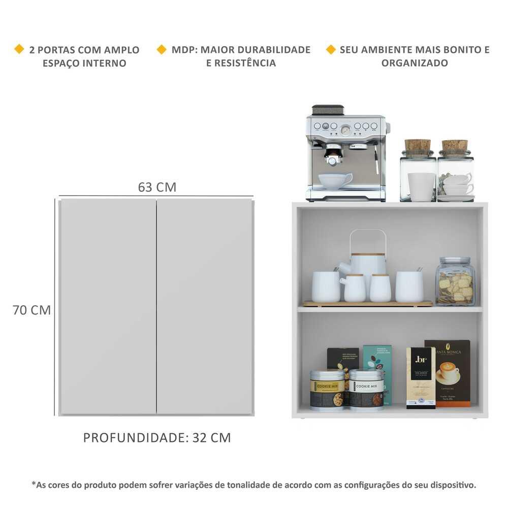 Aparador Buffet 2 Portas Veneza Multimóveis V3603 Branco
