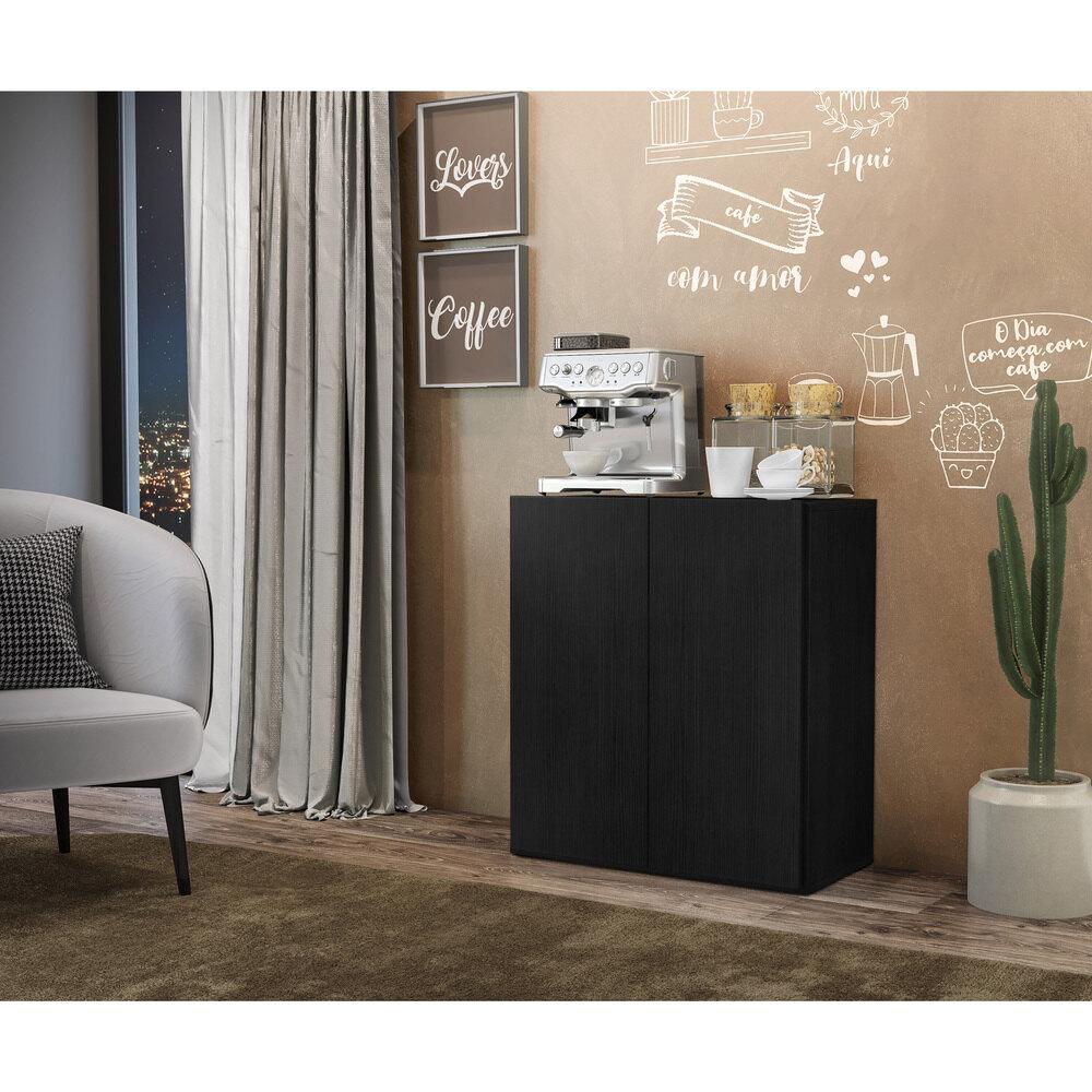 Aparador Buffet 2 Portas Veneza Multimóveis V3603 Preto