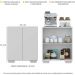 Aparador Buffet 2 Portas com Pés Quadrados Veneza Multimóveis V3610 Branco