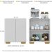 Aparador Buffet 2 Portas com Pés Quadrados Veneza Multimóveis V3610 Branco/Natural