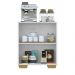 Aparador Buffet 2 Portas com Pés Quadrados Veneza Multimóveis V3610 Branco/Natural